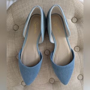 NWOT Seychelles 2 shades blue flats - size 7.5